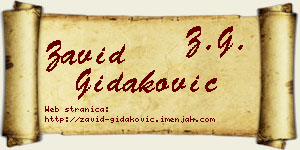 Zavid Gidaković vizit kartica